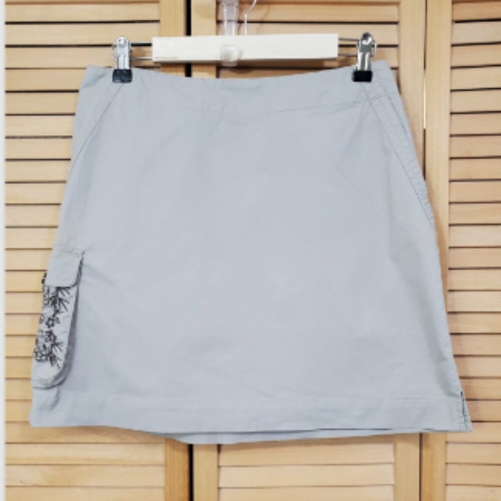 Title Nine Women's Beige Sport Skirt With Embroidered Cargo Pocket